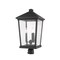 Z-Lite Beacon 3 Light Outdoor Post Mount Fixture, Oil Rubbed Bronze & Clear Beveled 568PHXLR-ORB - alternate 5